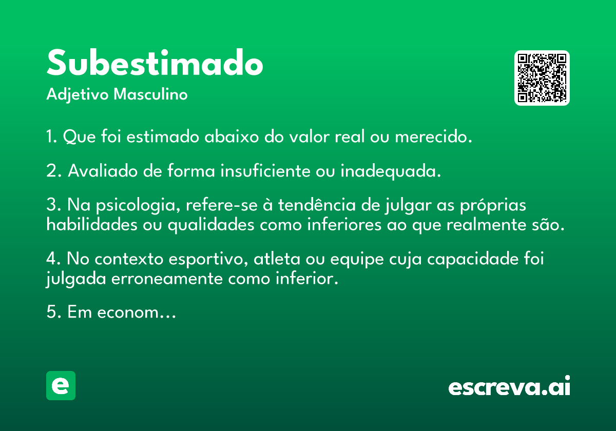 subestimado