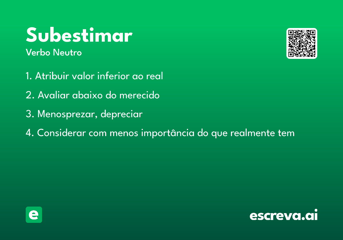 subestimar