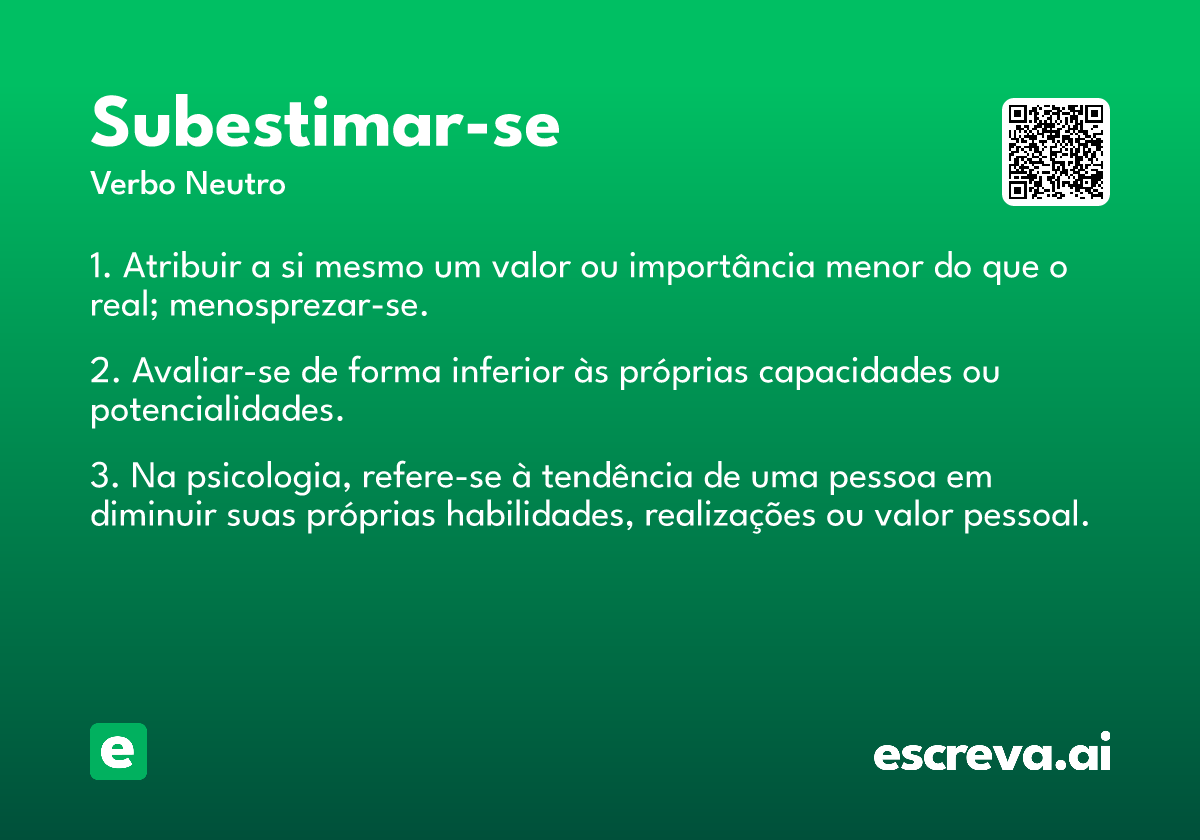subestimar-se