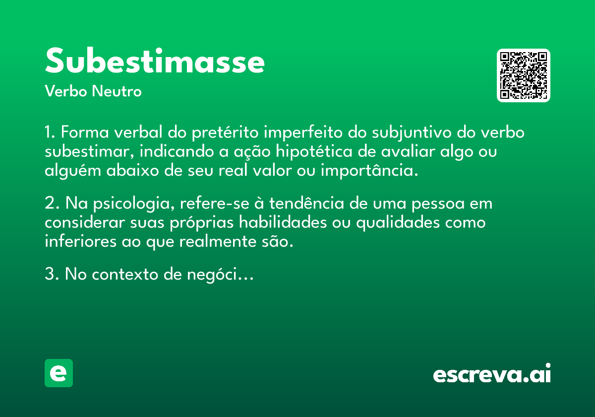 subestimasse