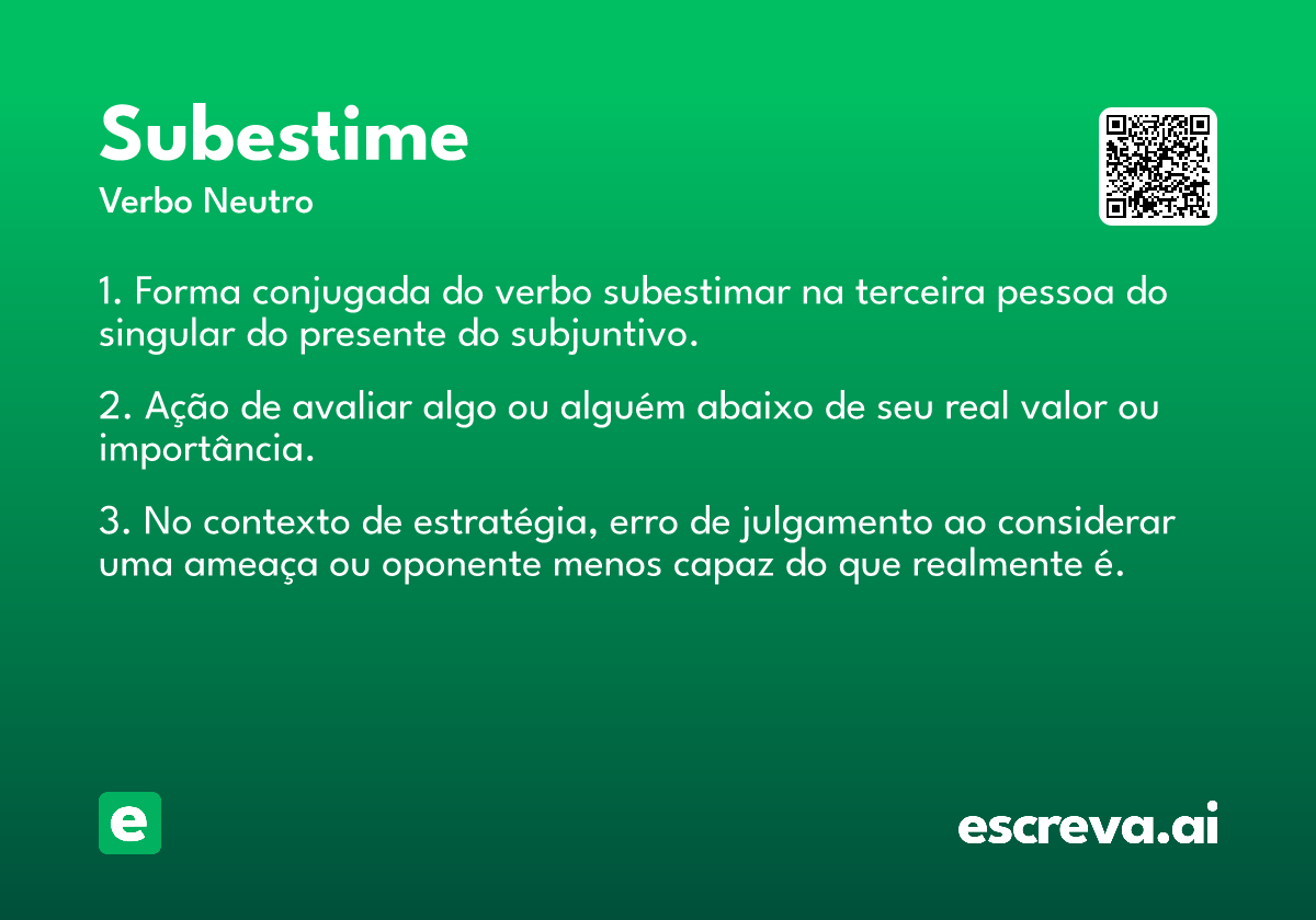 subestime