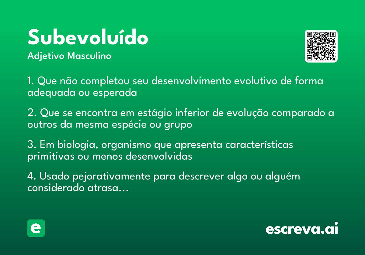 subevoluído