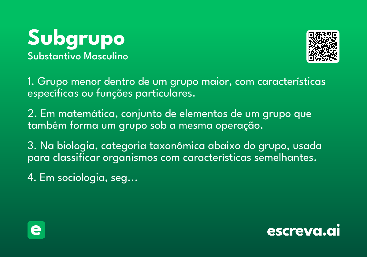 subgrupo
