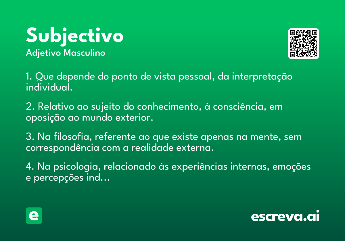 subjectivo
