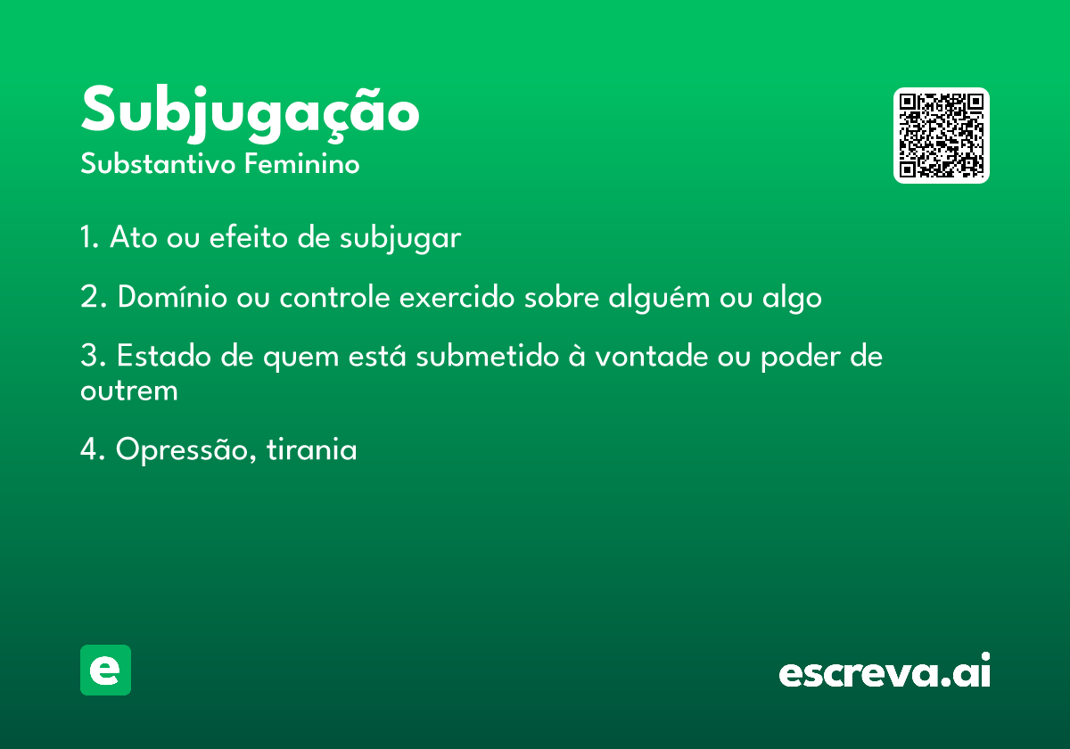 subjugação