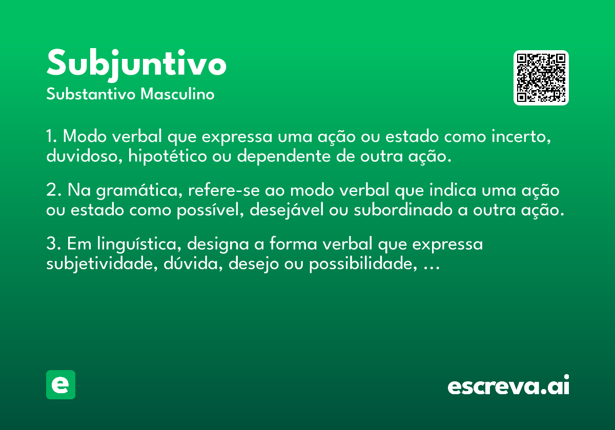 subjuntivo