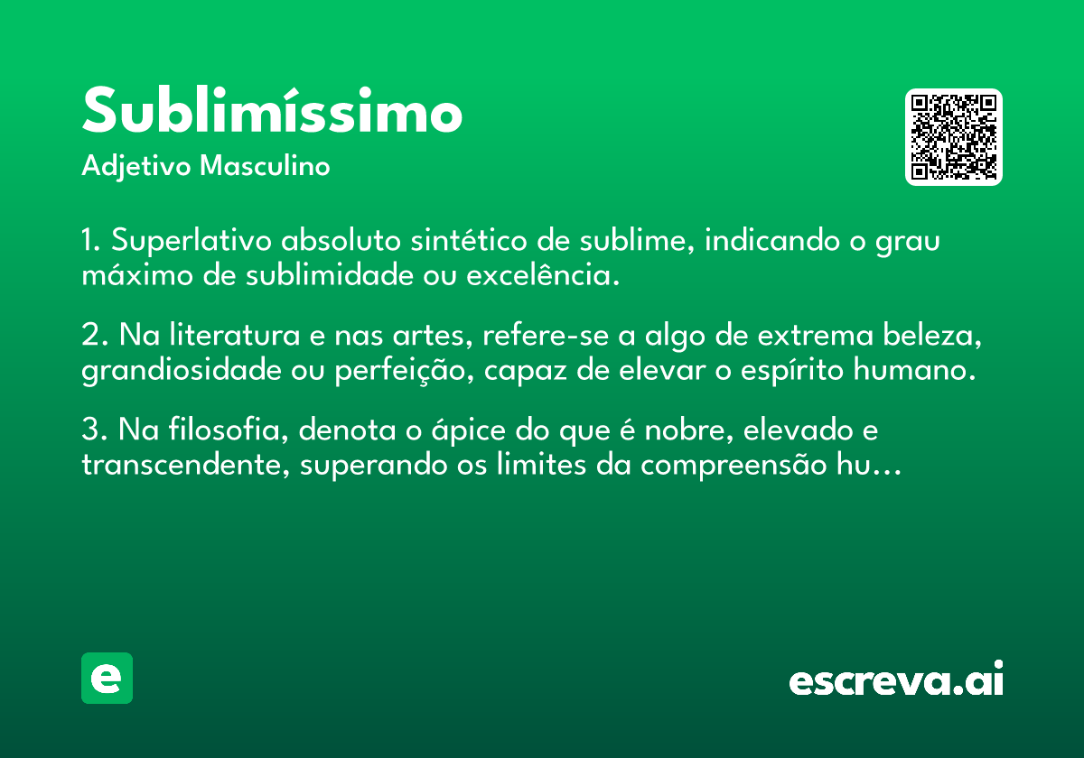sublimíssimo