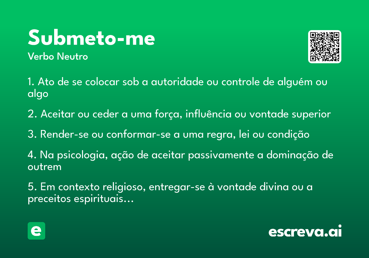 submeto-me