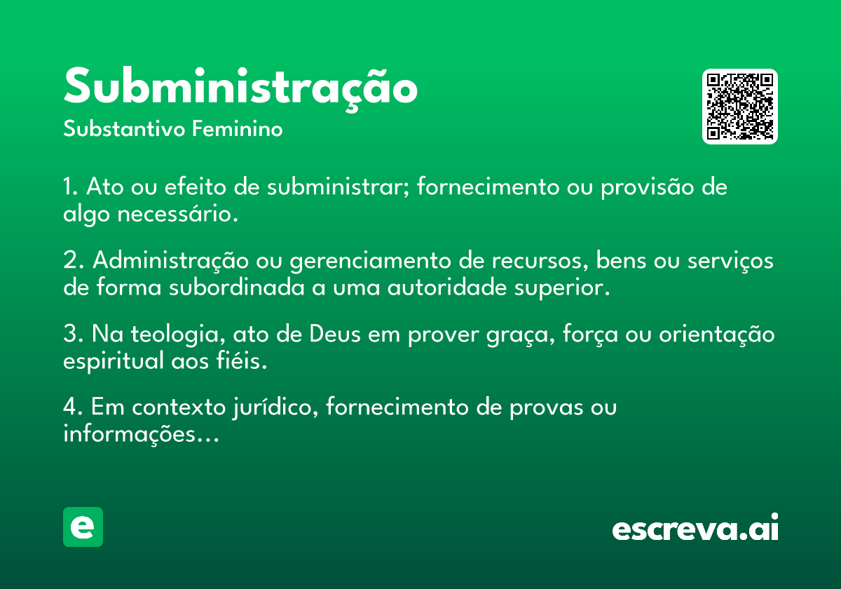 subministração
