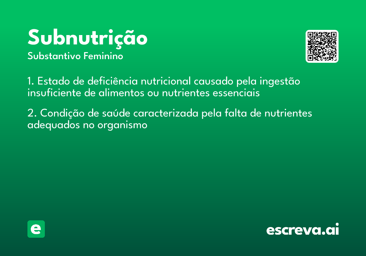 subnutrição