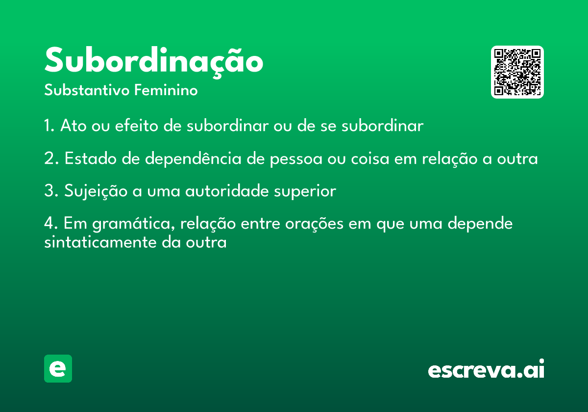 subordinação