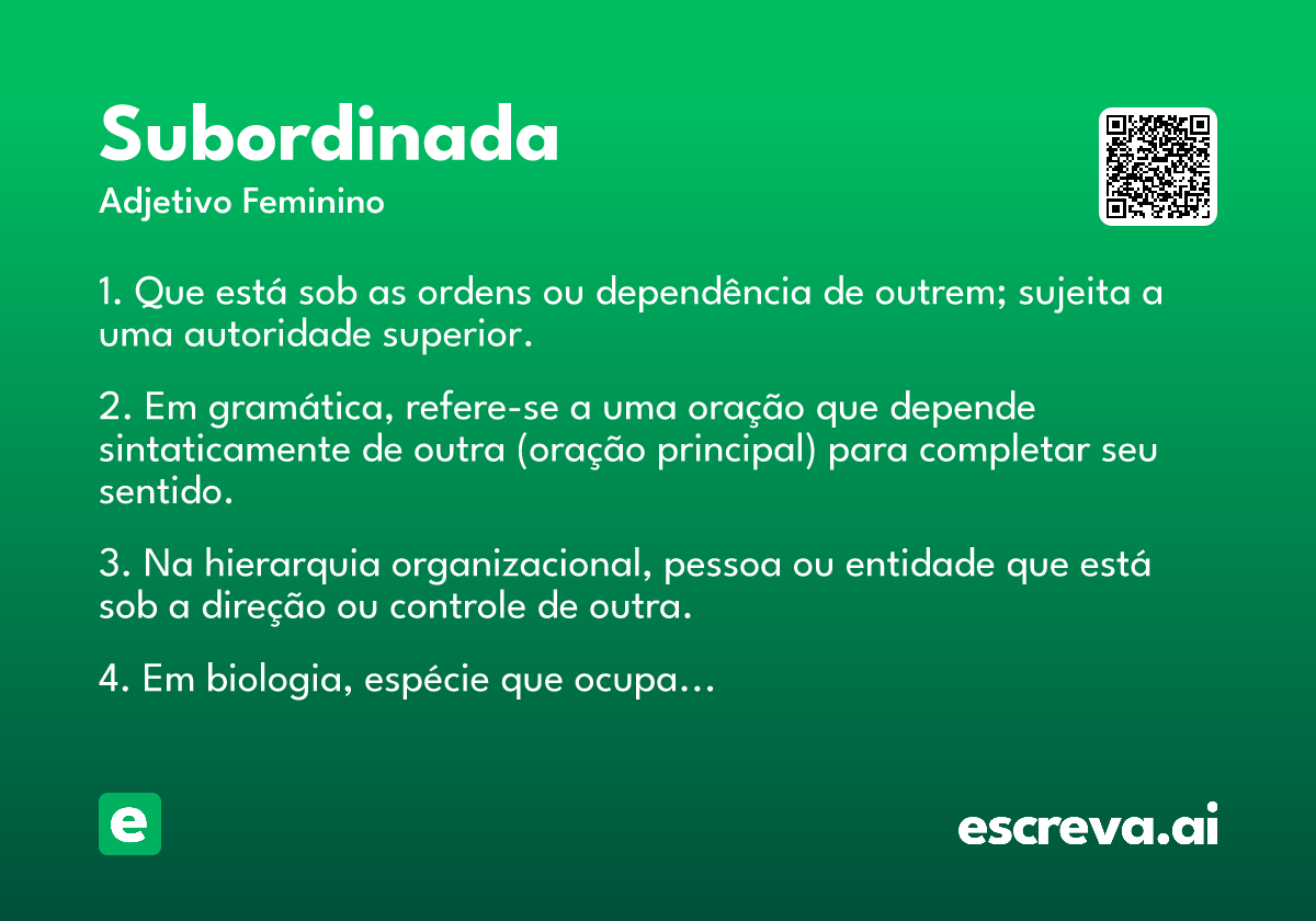 subordinada
