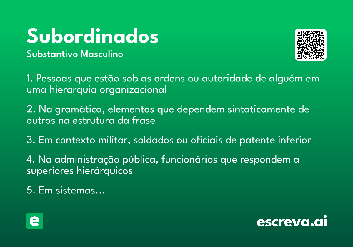 subordinados