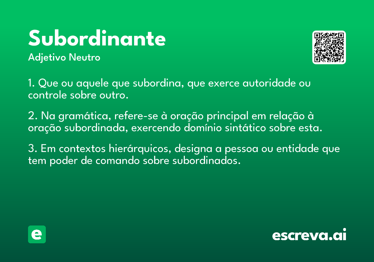subordinante