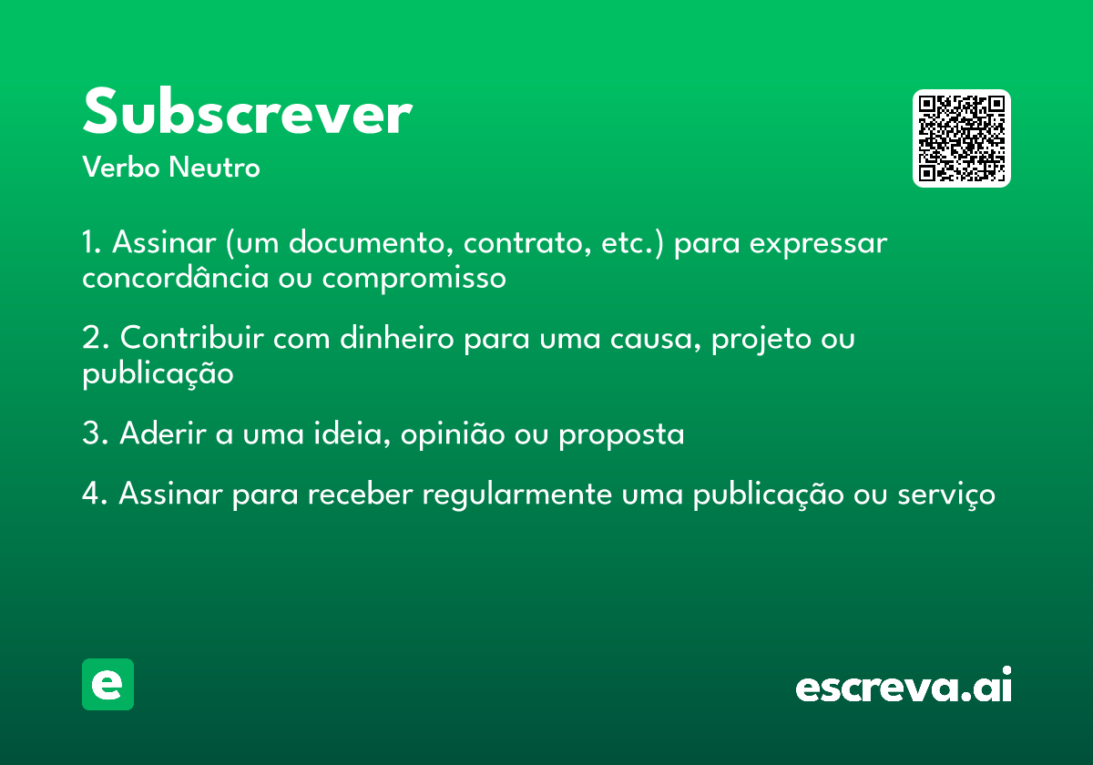 subscrever