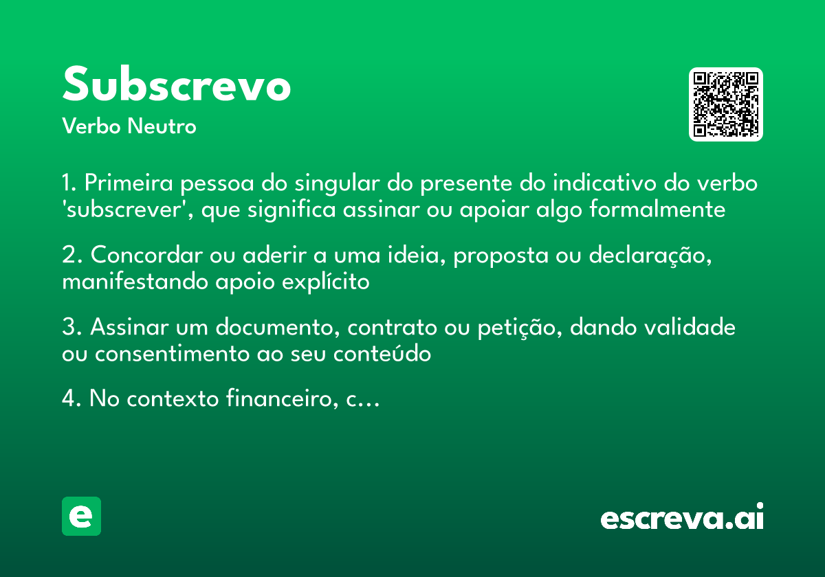 subscrevo