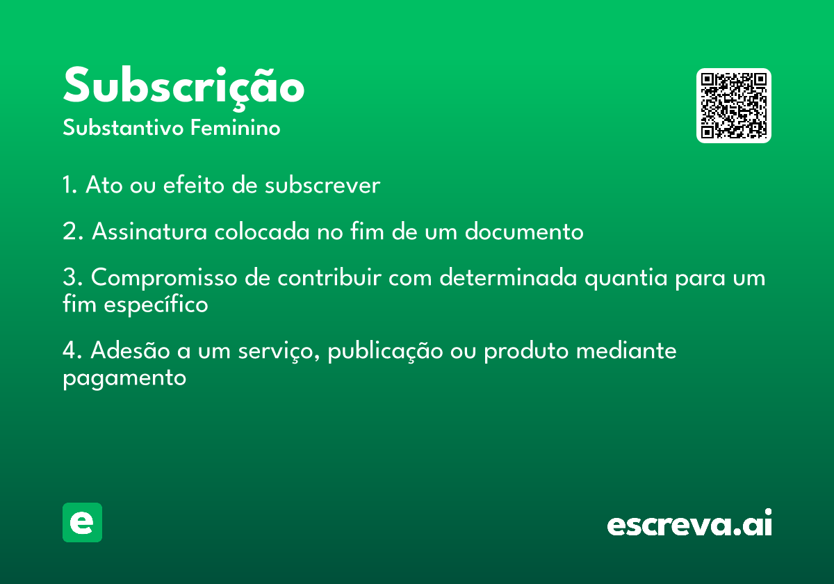 subscrição