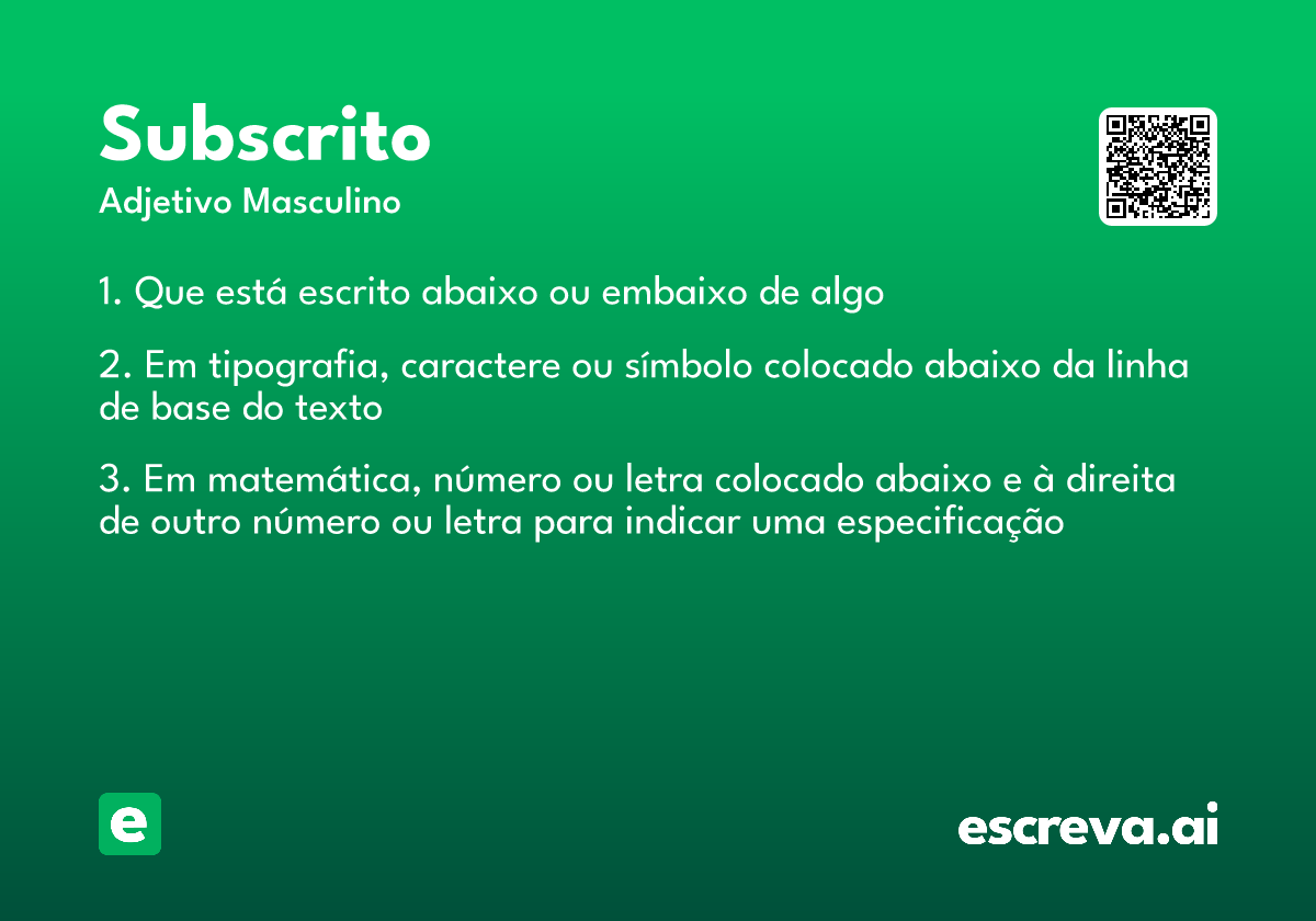 subscrito