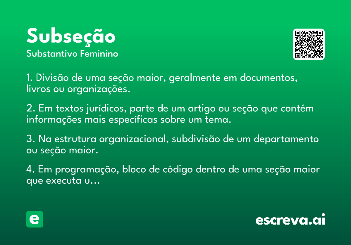 subseção