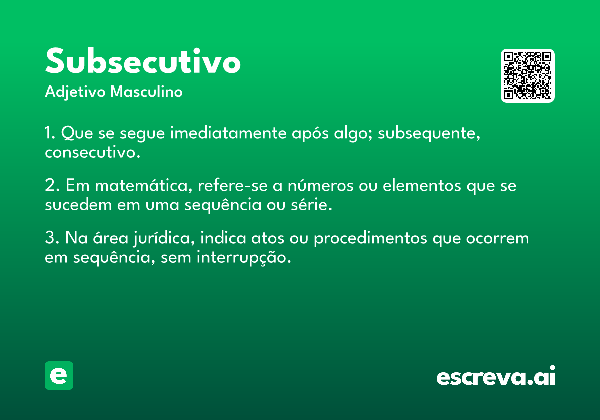 subsecutivo