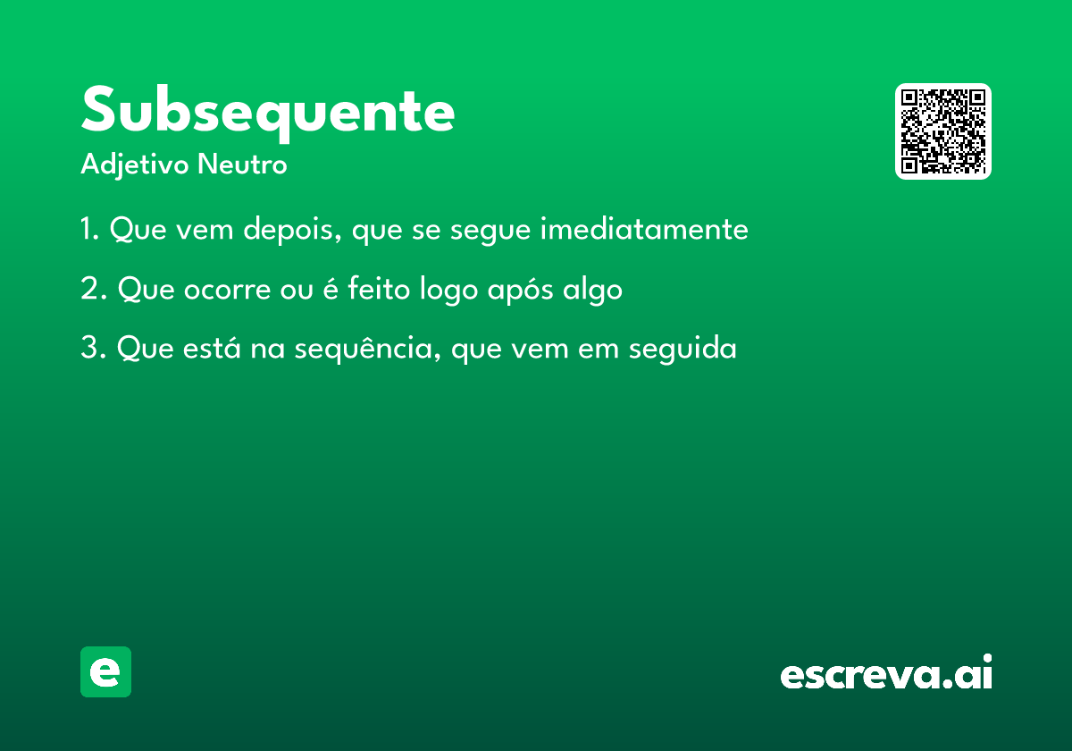 subsequente