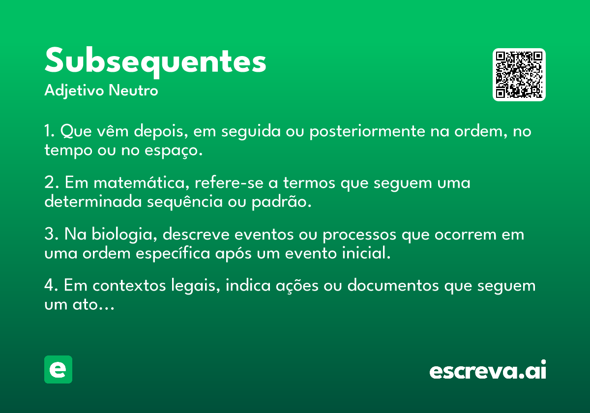 subsequentes