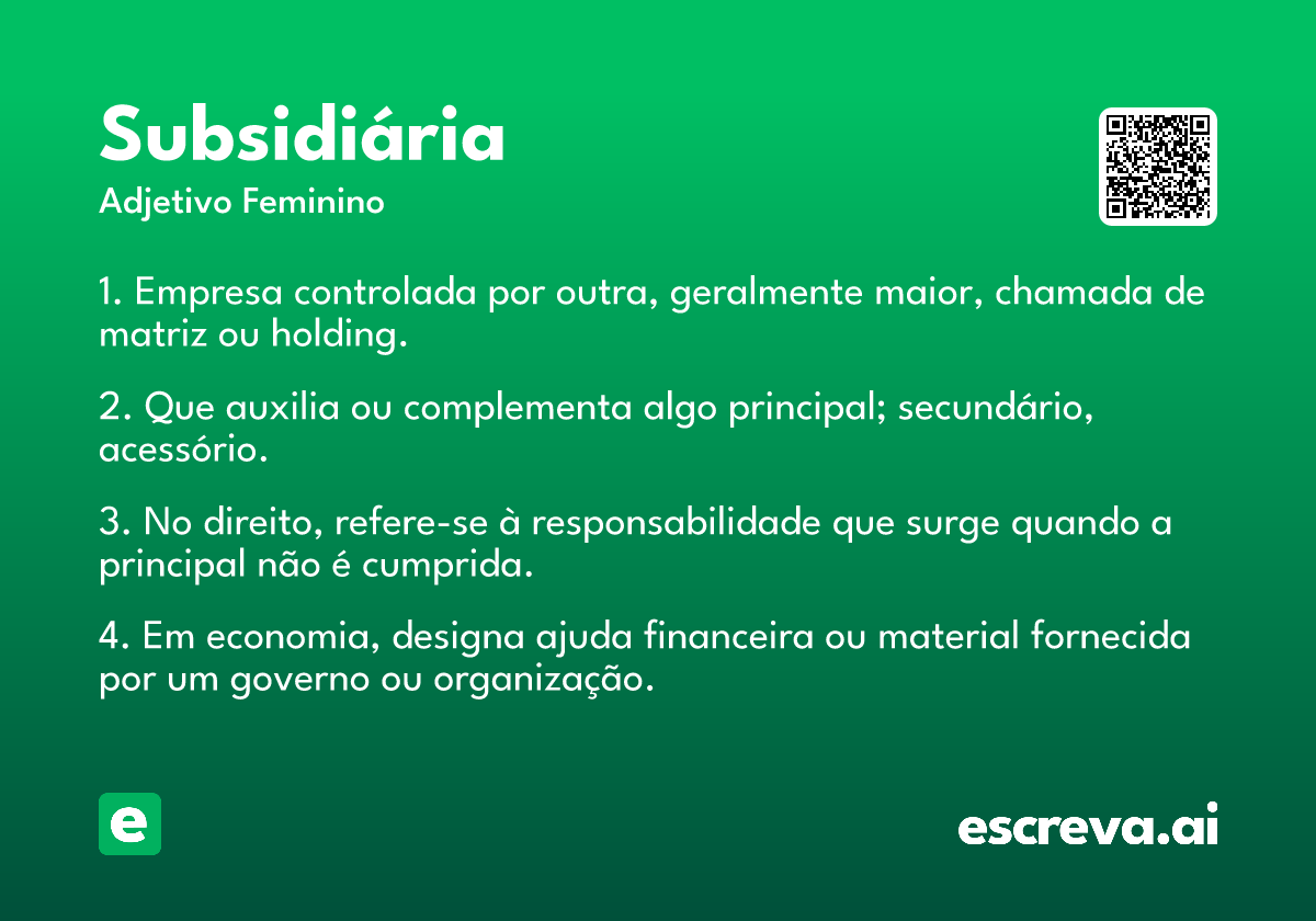 subsidiária