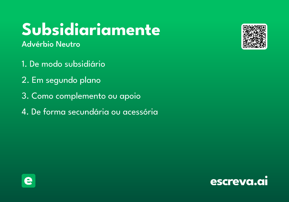 subsidiariamente