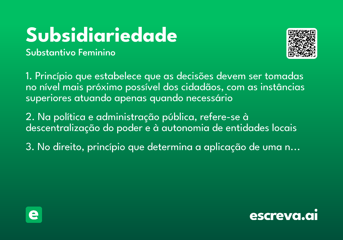 subsidiariedade