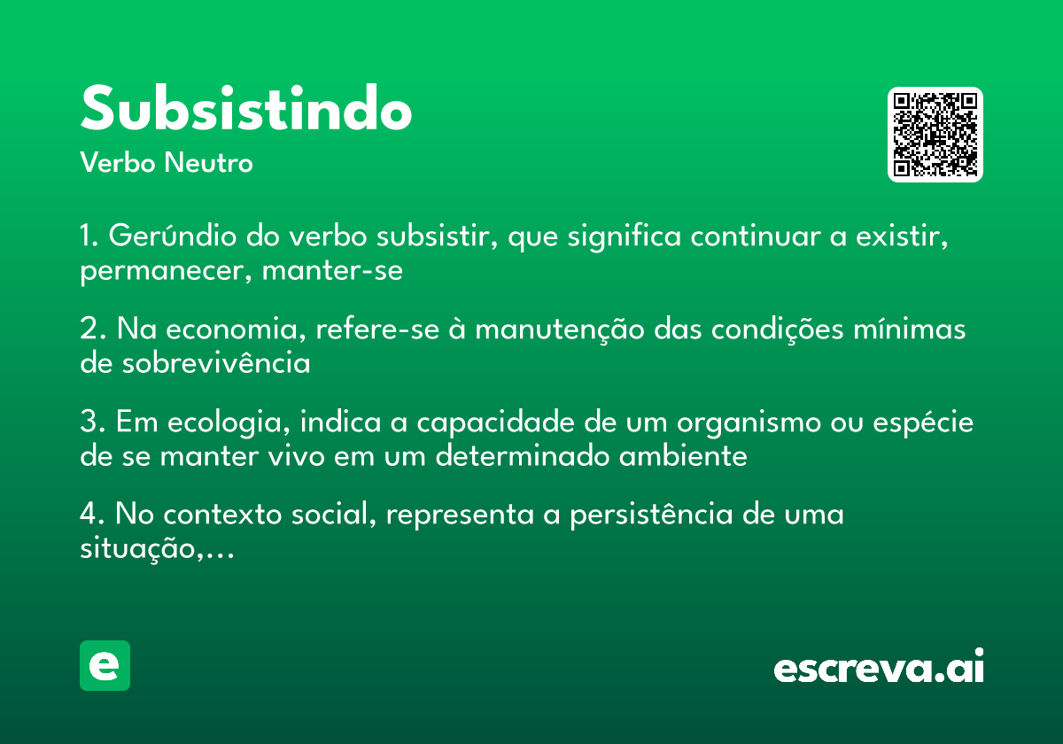 subsistindo