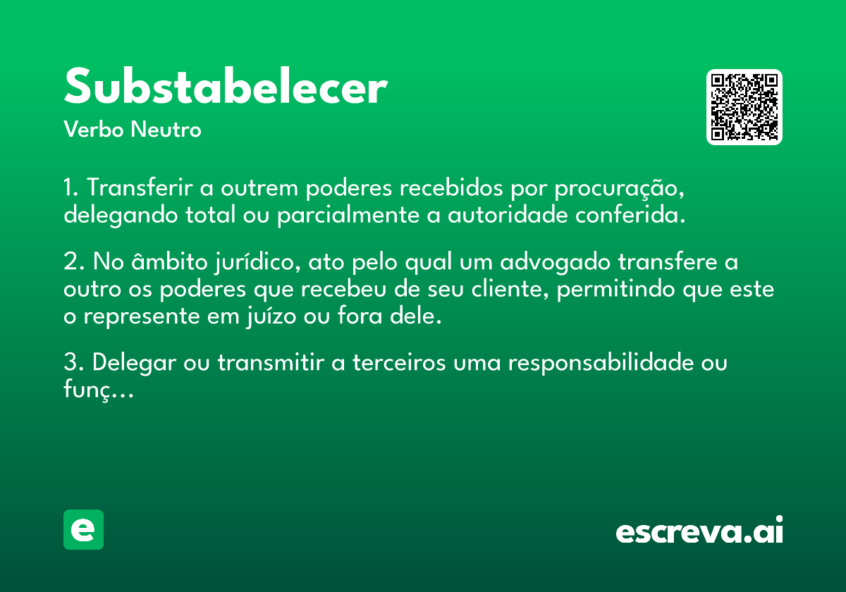 substabelecer