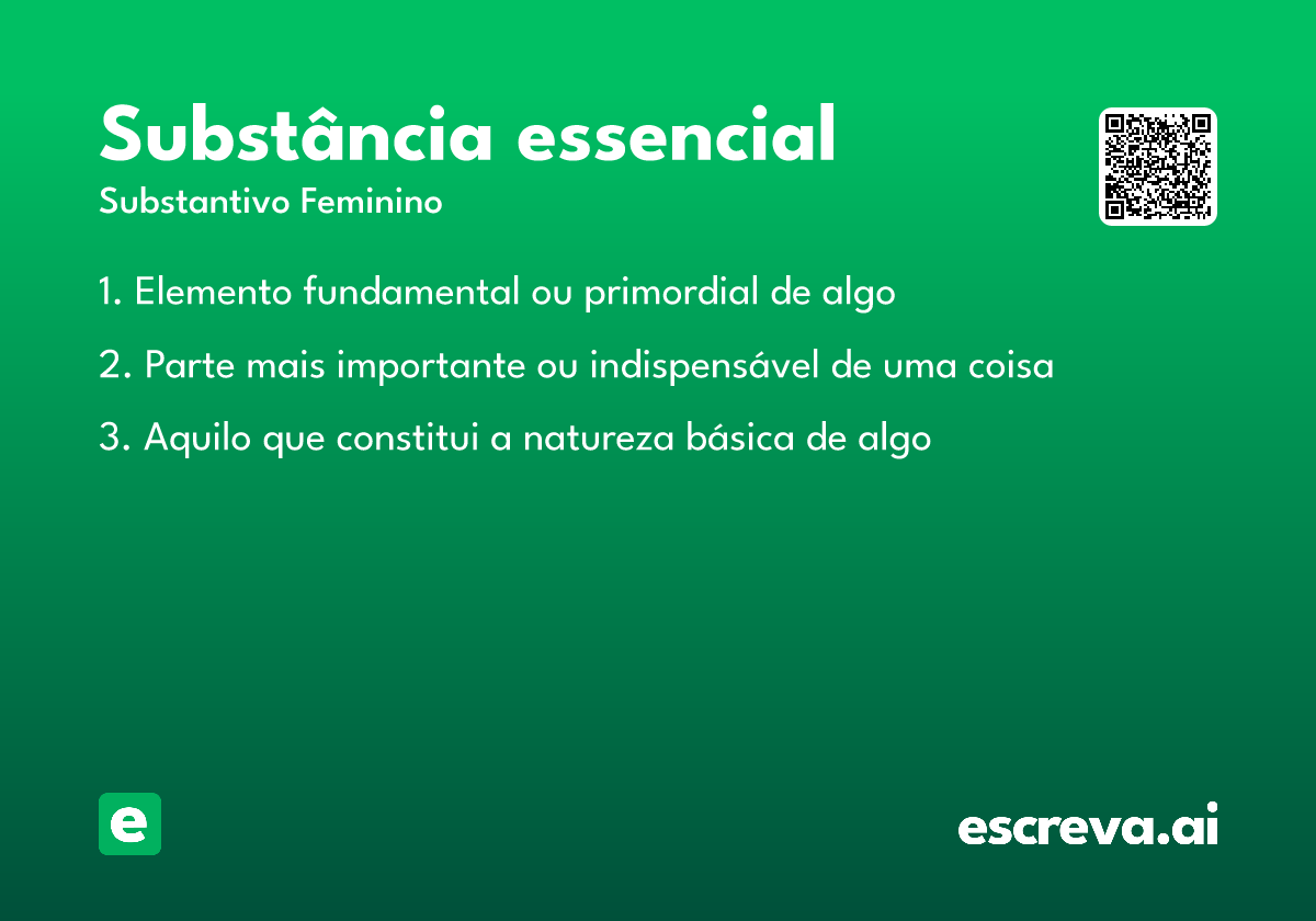 substância essencial