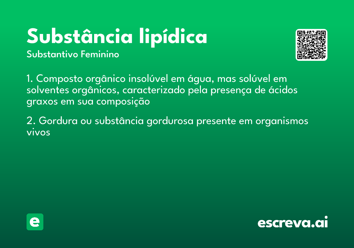 substância lipídica
