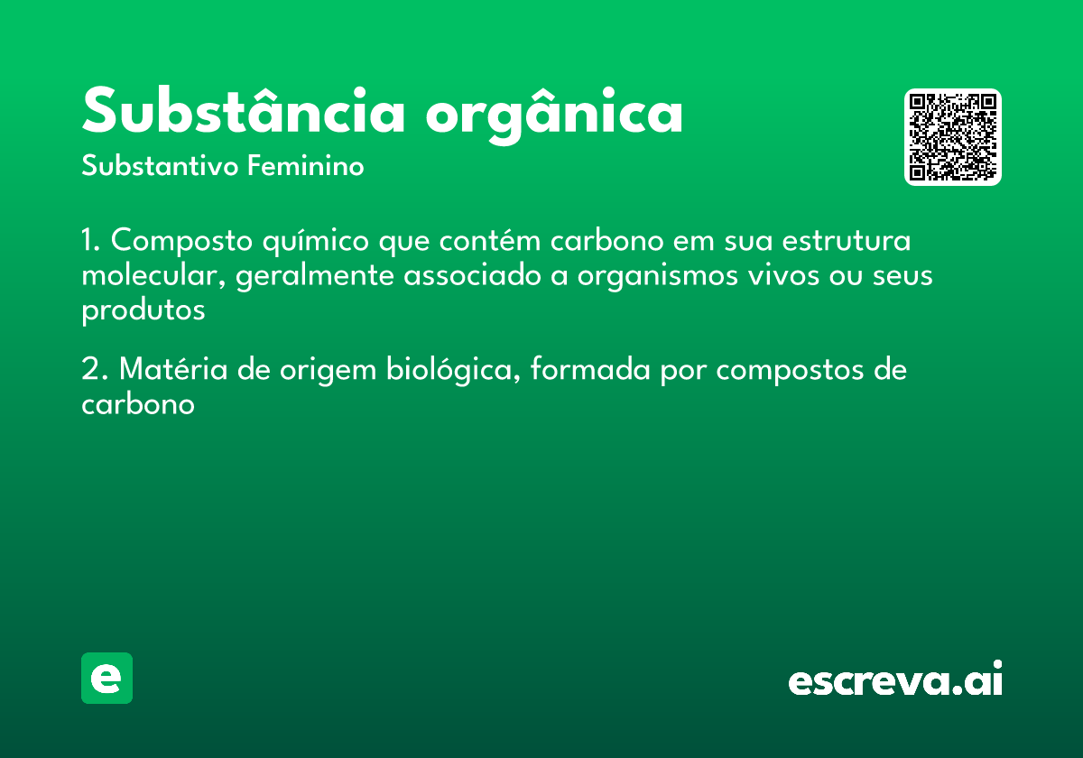 substância orgânica