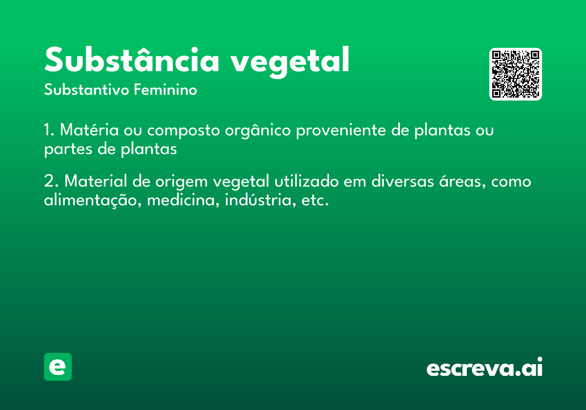 substância vegetal