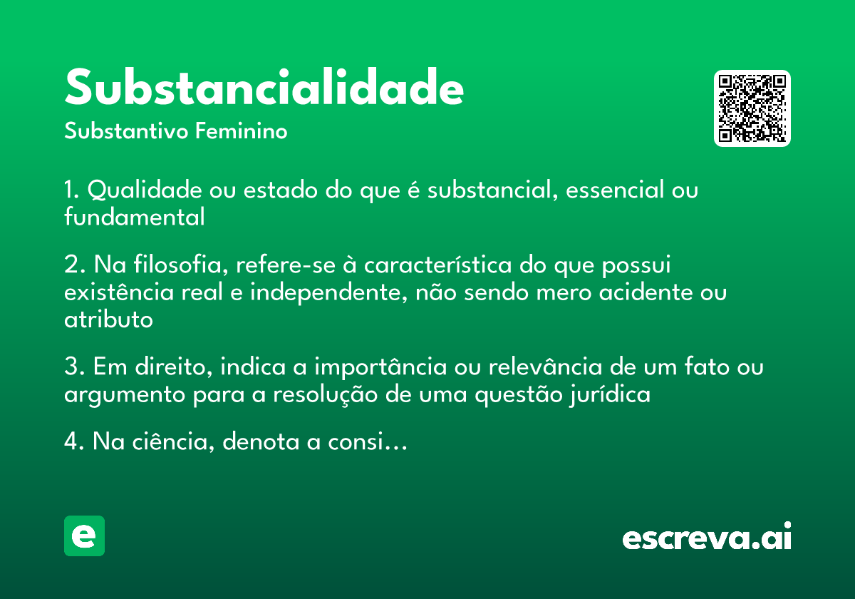 substancialidade