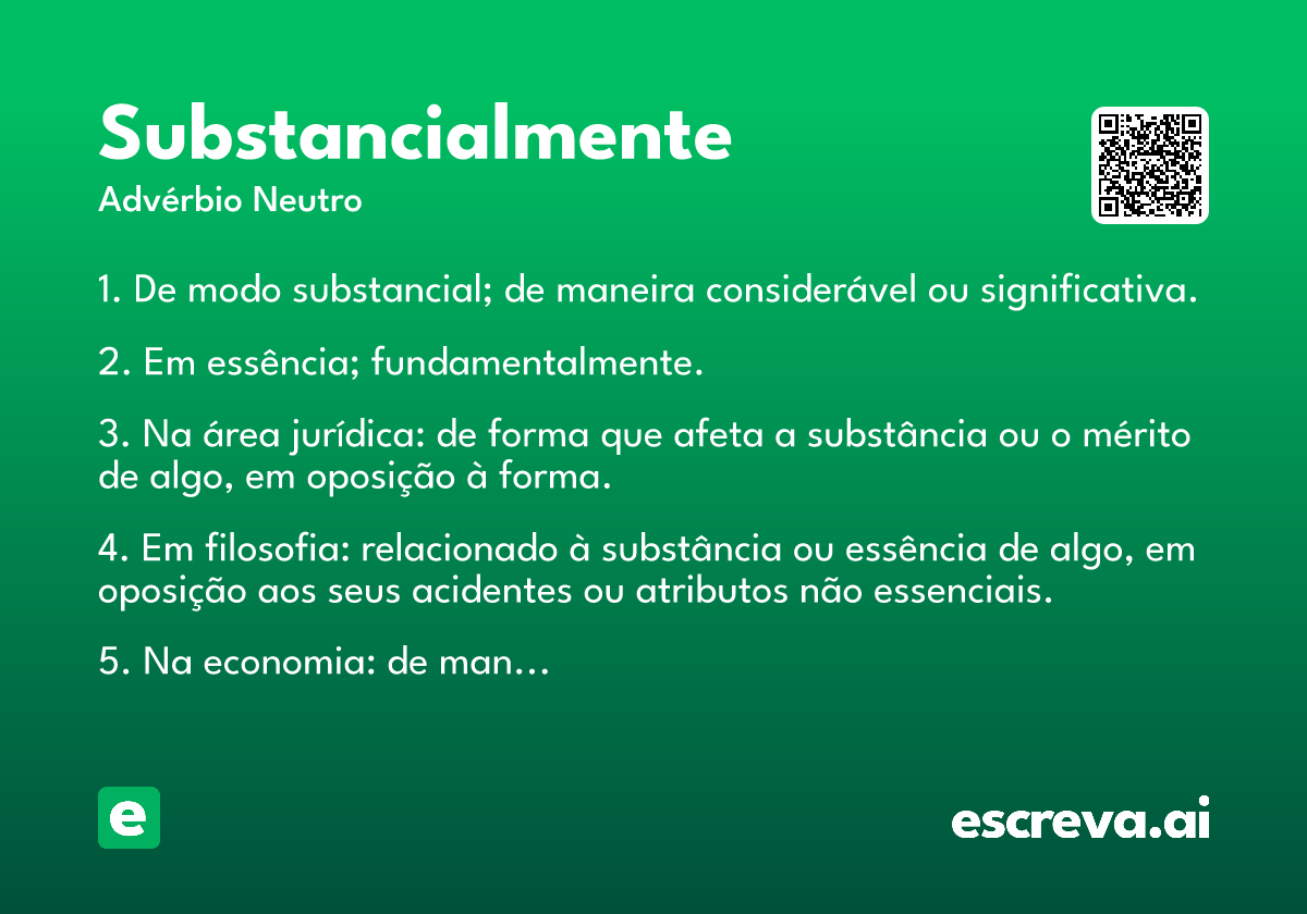 substancialmente
