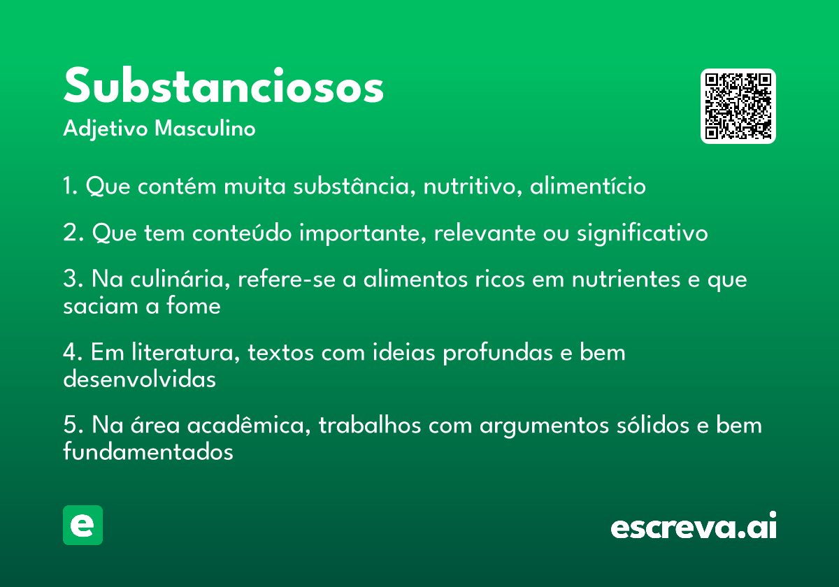 substanciosos