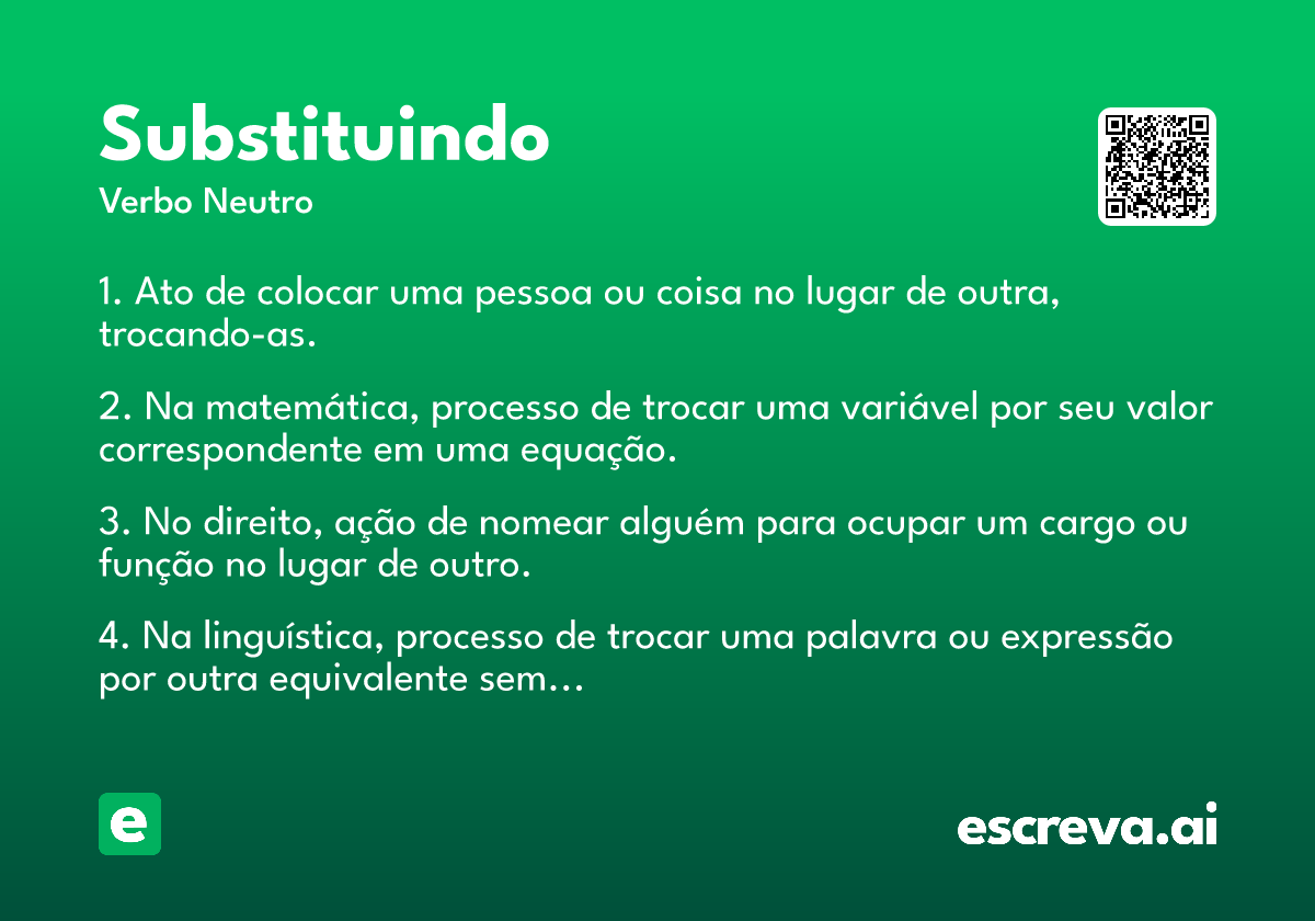 substituindo