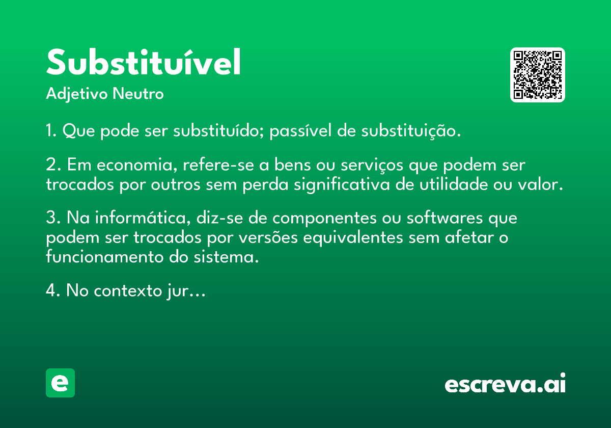 substituível