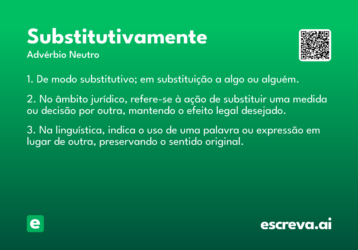 substitutivamente