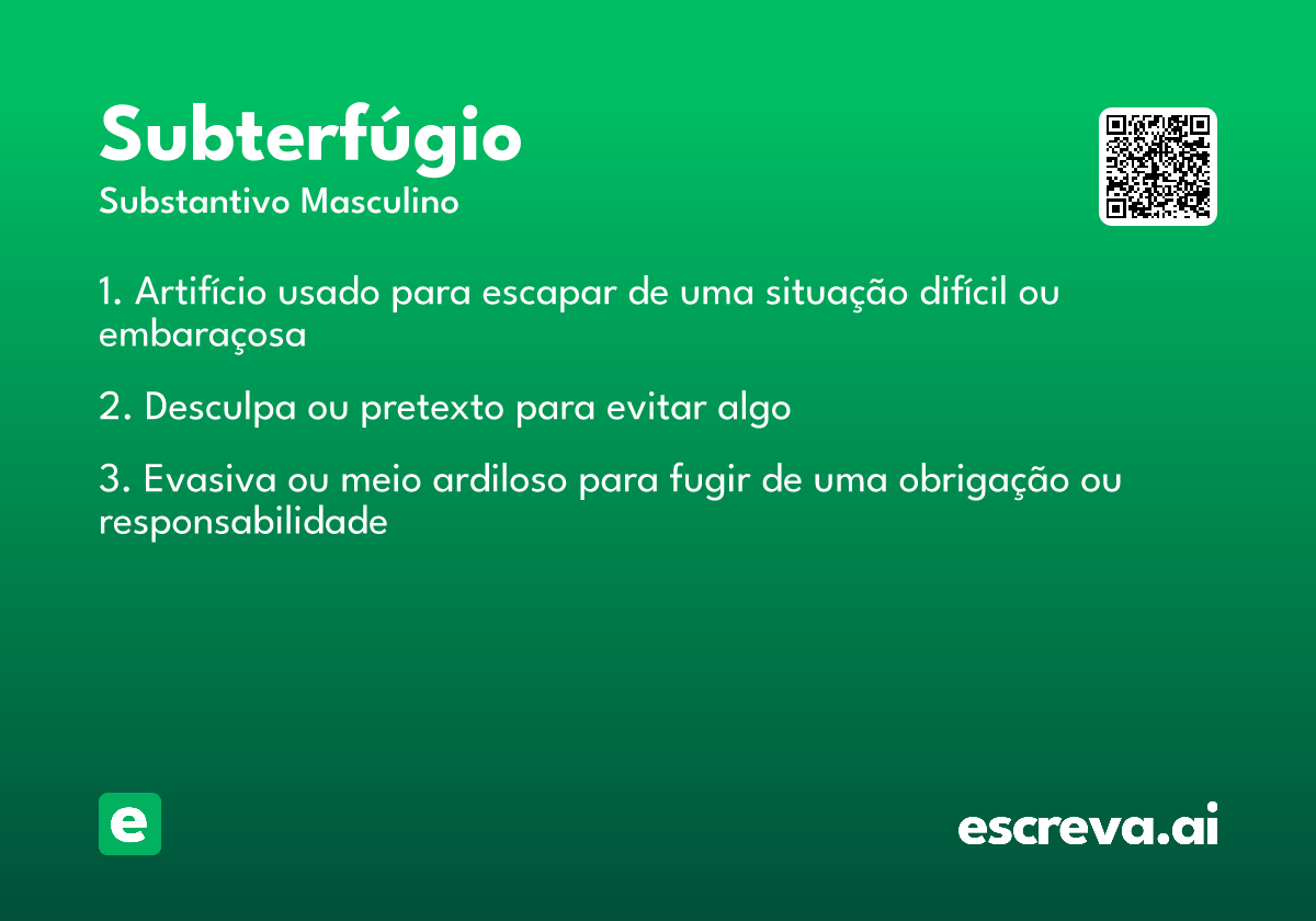 subterfúgio