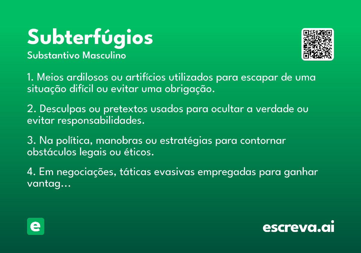 subterfúgios