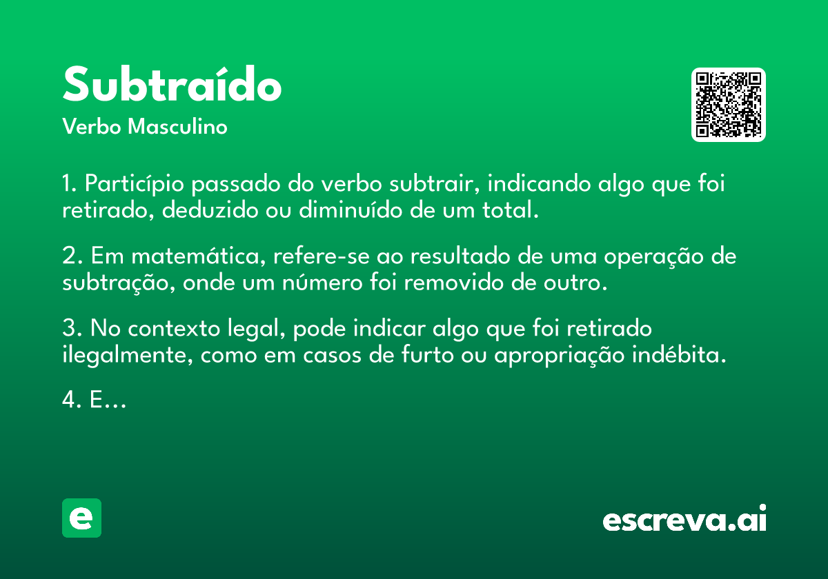 subtraído