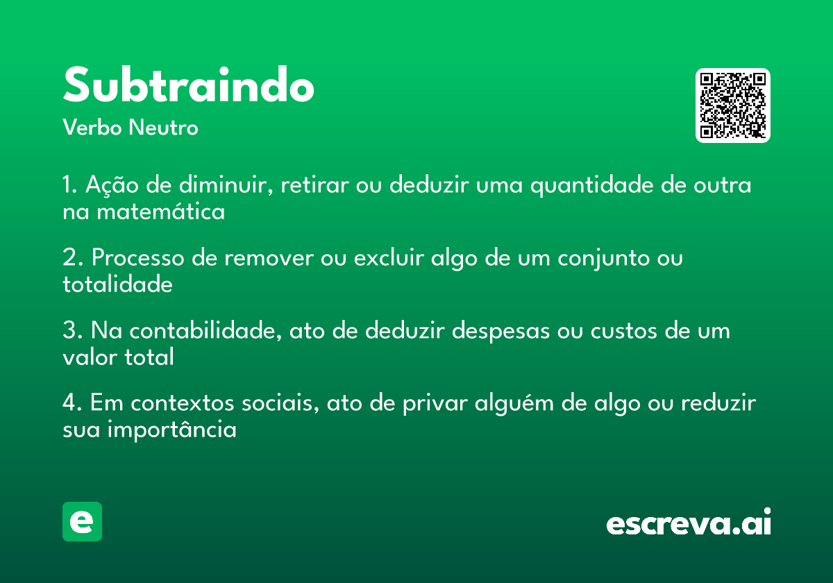 subtraindo