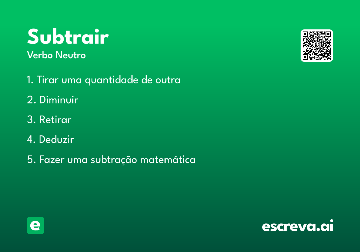 subtrair