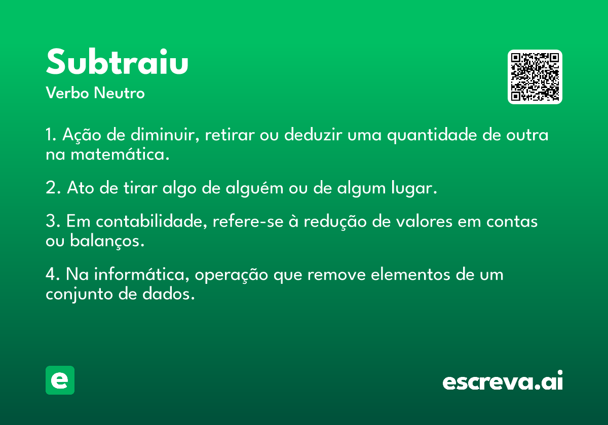 subtraiu