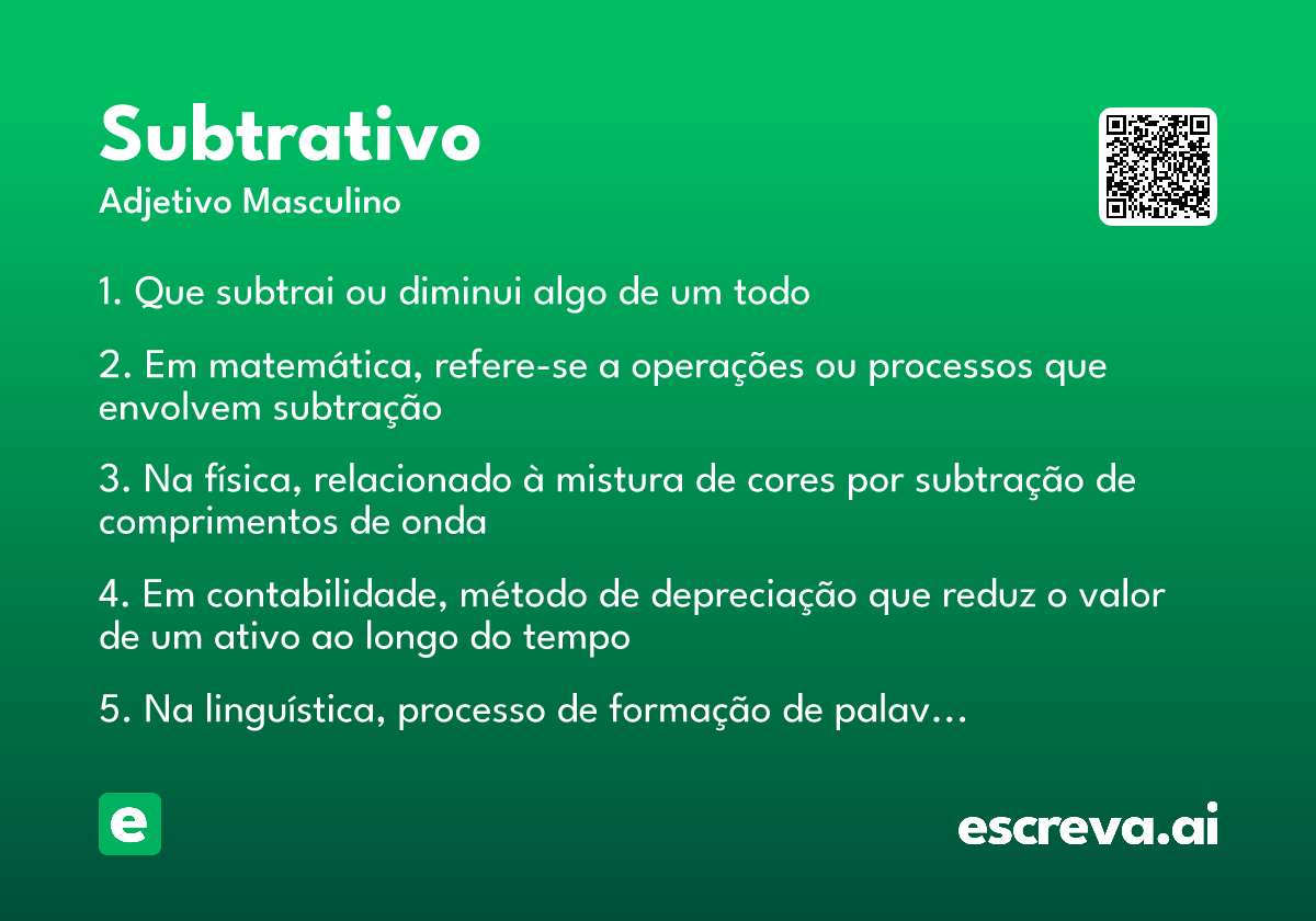 subtrativo