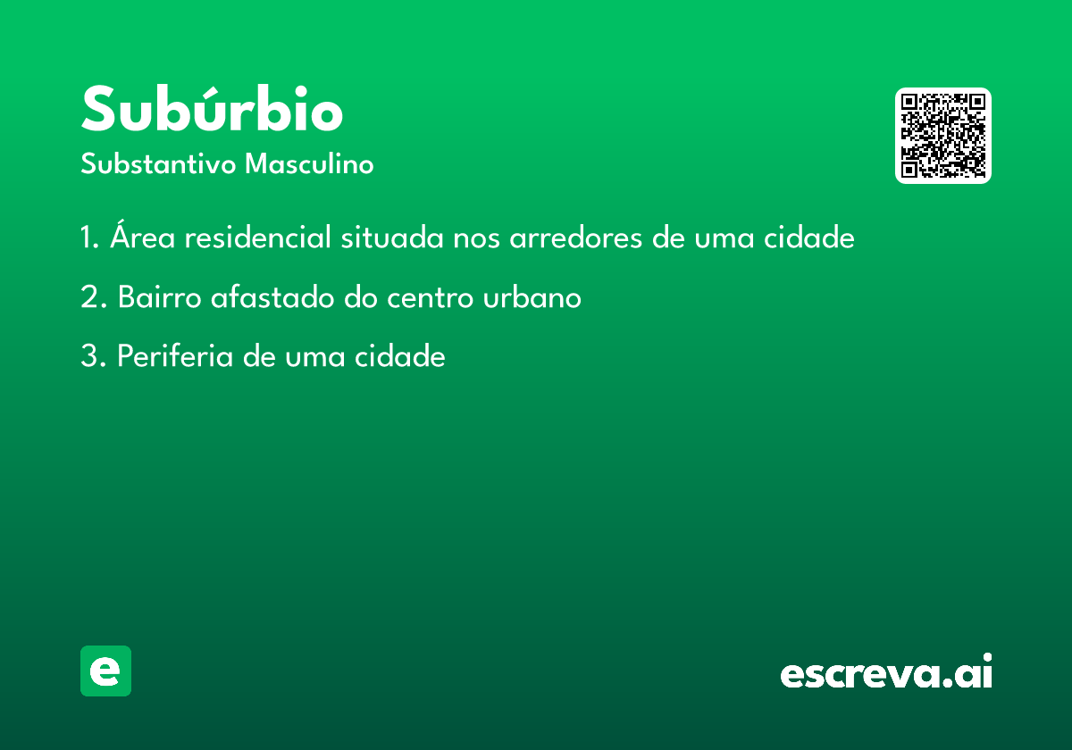 subúrbio