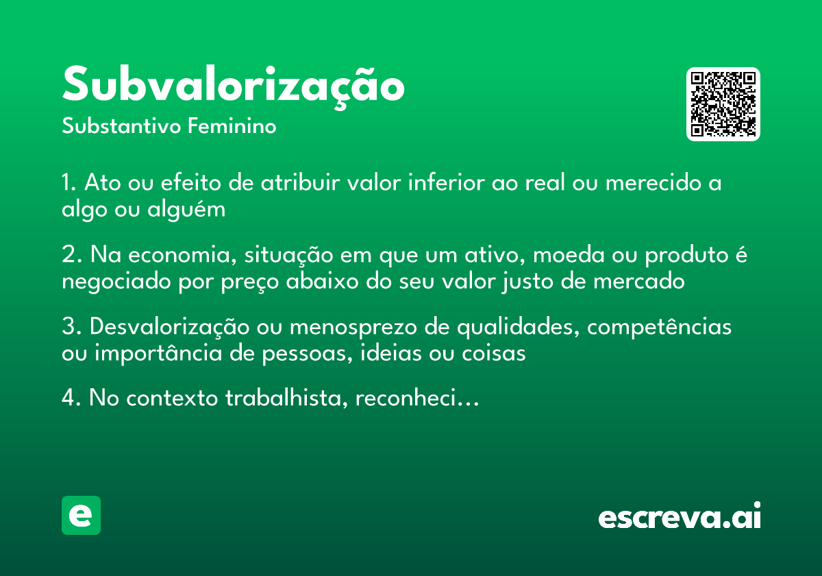 subvalorização